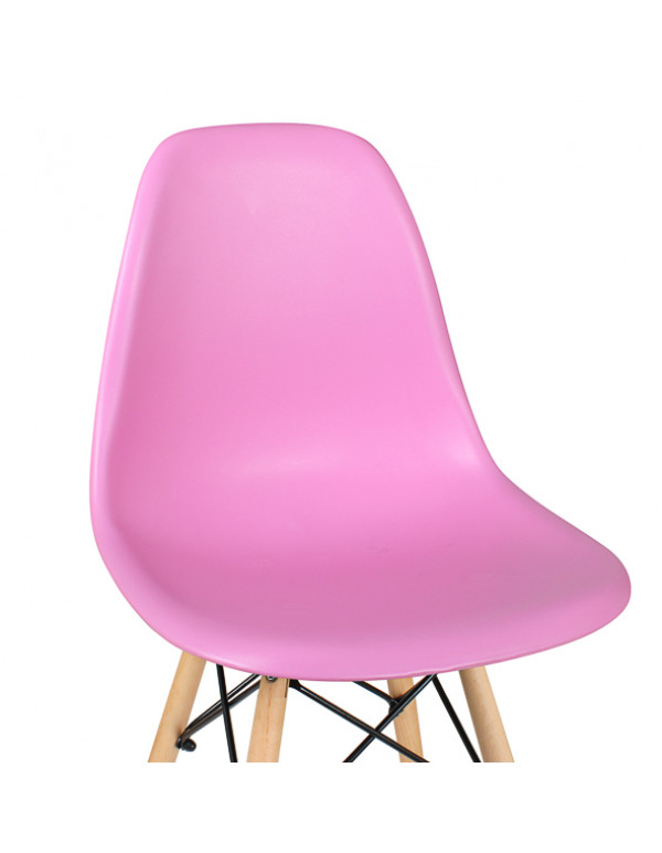 Стул обеденный EAMES DSW WX-503, пластик розовый